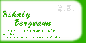 mihaly bergmann business card